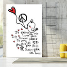 peace and love bird by Cindy Shim on GIANT ART - black typography