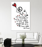 peace and love bird by Cindy Shim on GIANT ART - black typography