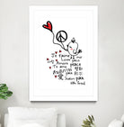 peace and love bird by Cindy Shim on GIANT ART - black typography