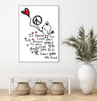 peace and love bird by Cindy Shim on GIANT ART - black typography