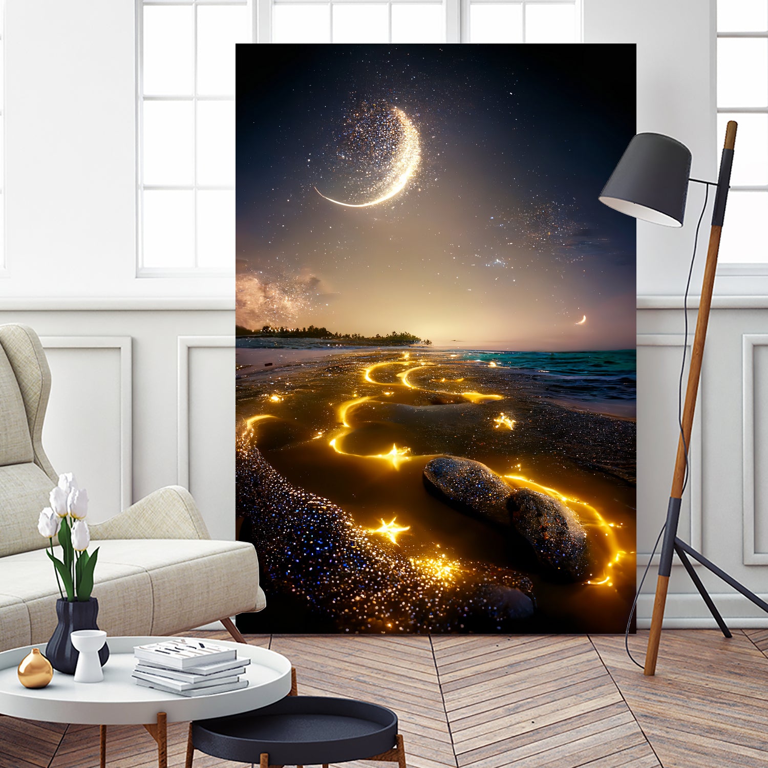 stars in the sea by Haris Kavalla on GIANT ART - yellow digital painting