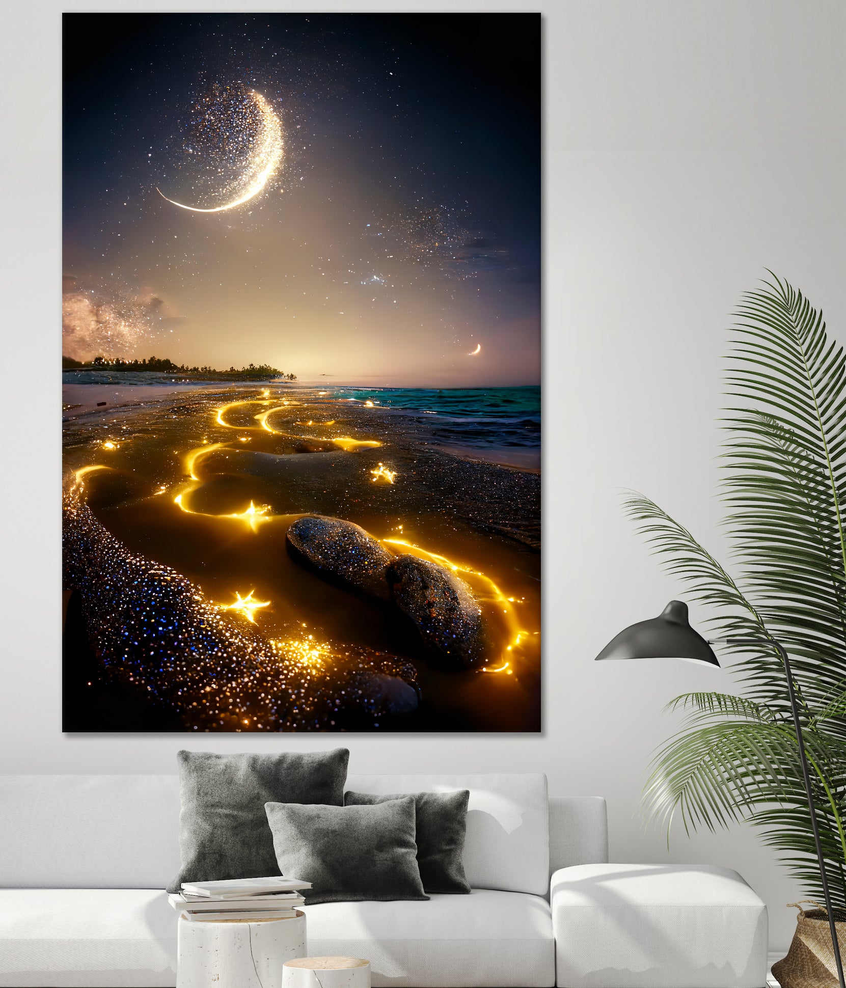 stars in the sea by Haris Kavalla on GIANT ART - yellow digital painting