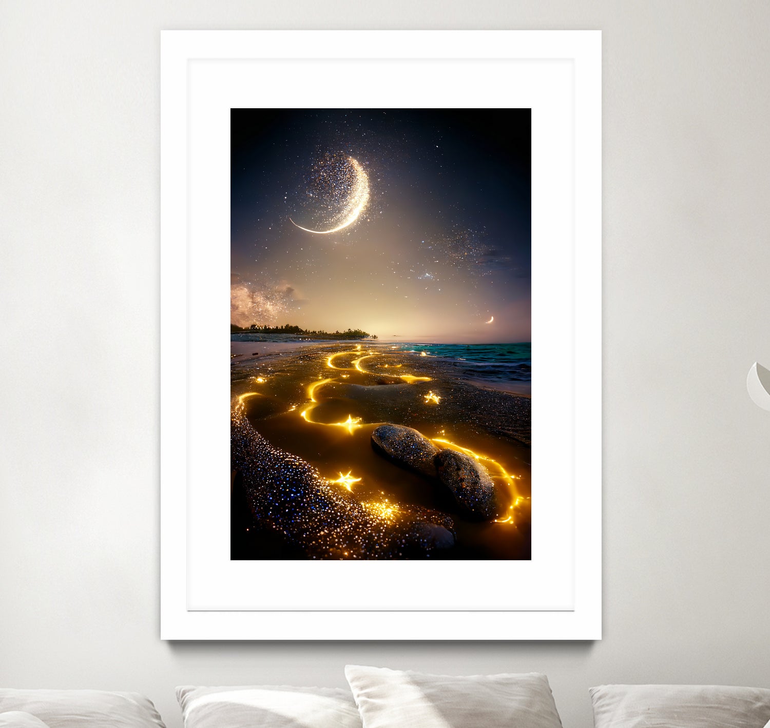 stars in the sea by Haris Kavalla on GIANT ART - yellow digital painting