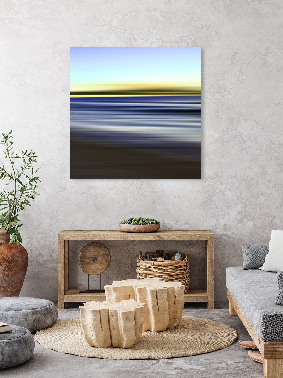 nuage vert by Steffi Louis on GIANT ART - blue digital painting