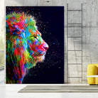 Colored Lion by Milos Karanovic on GIANT ART - black photo illustration