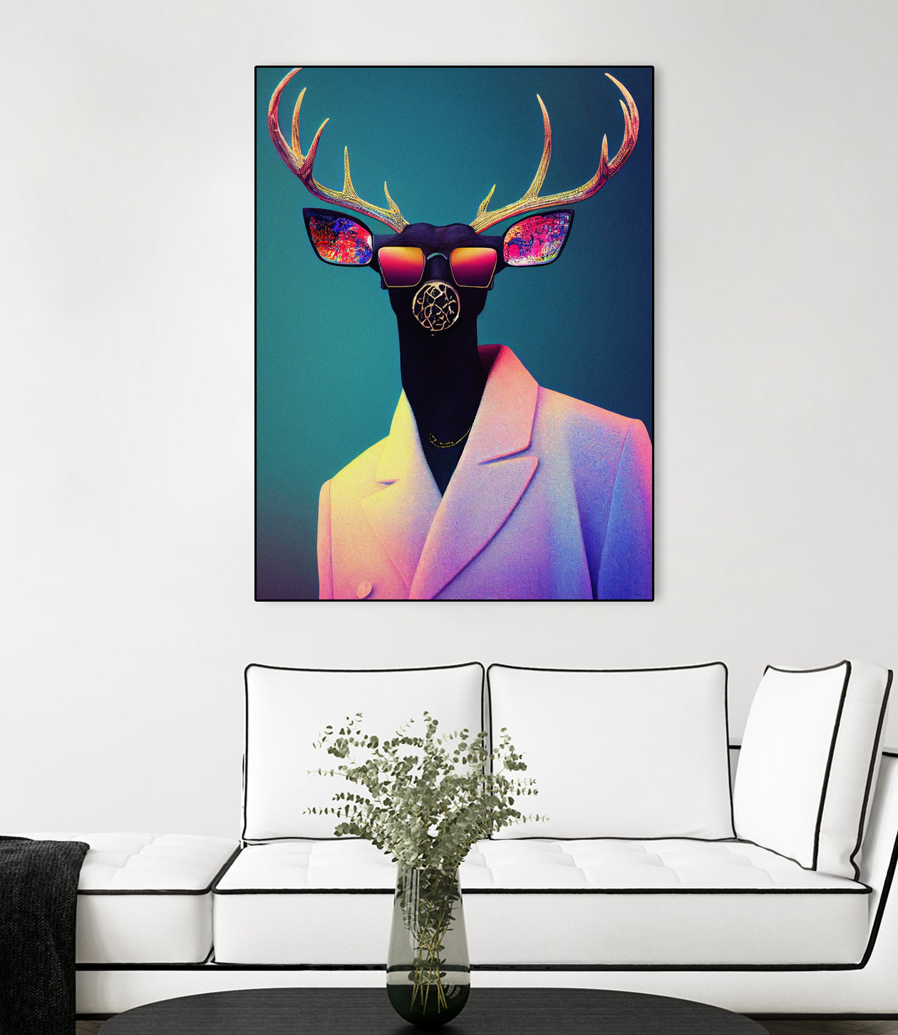 retro deer by M Maisur Amin on GIANT ART - black digital painting