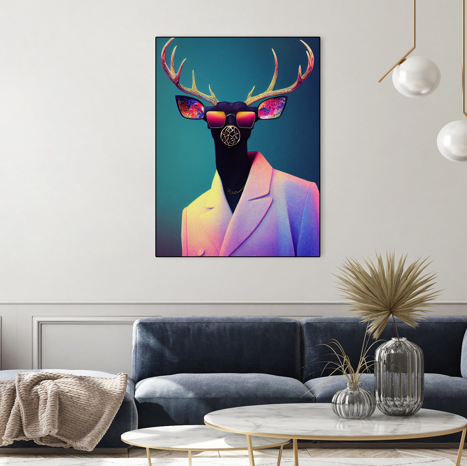 retro deer by M Maisur Amin on GIANT ART - black digital painting