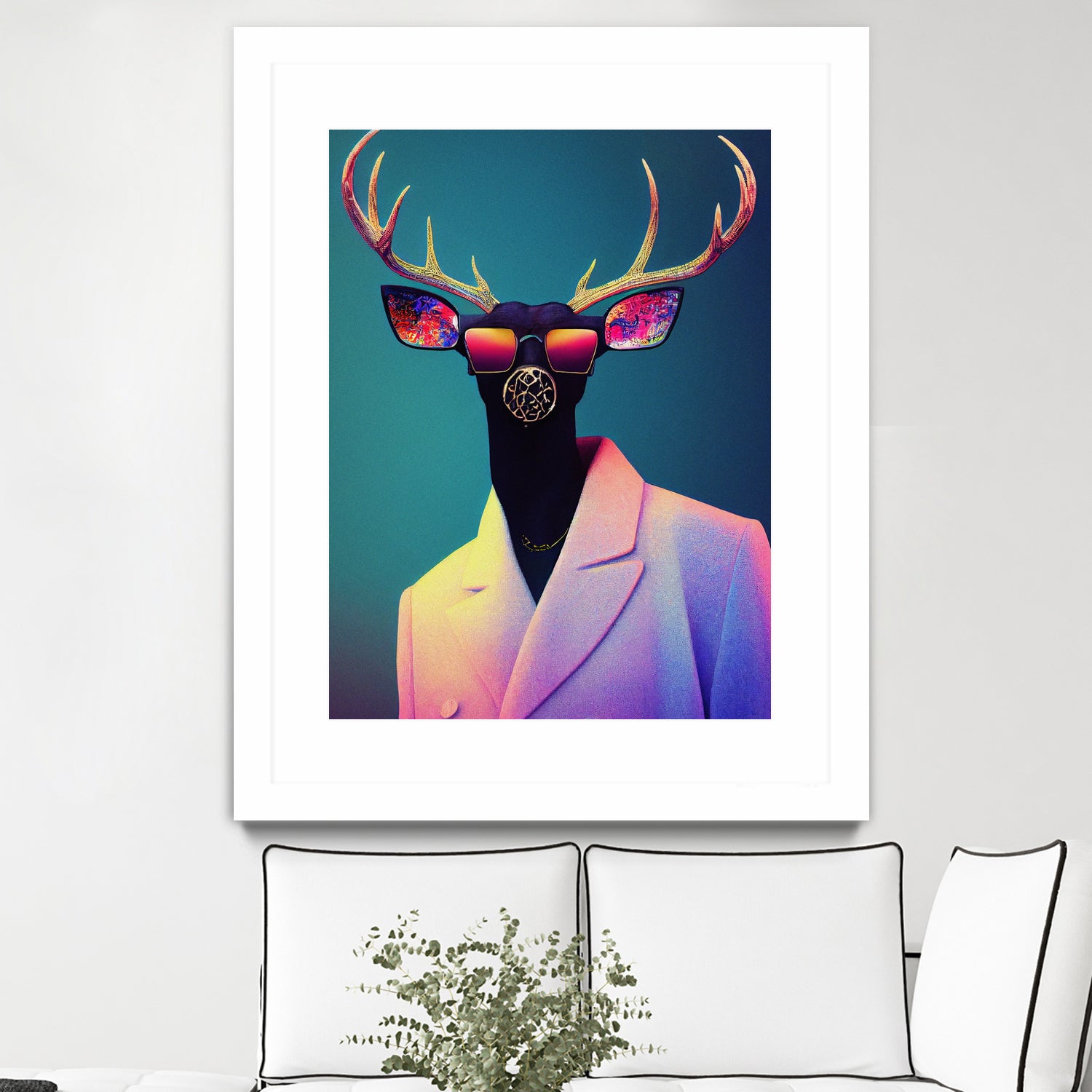 retro deer by M Maisur Amin on GIANT ART - black digital painting