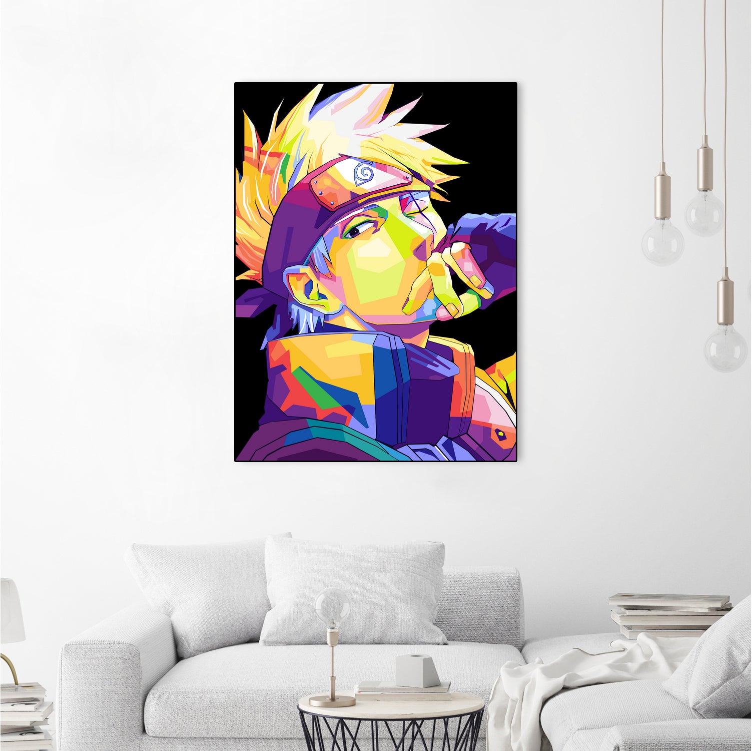 hatake kakashi wpap pop art by trends shop on GIANT ART - black character design