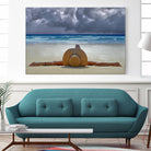 The Internationally Recognized Opinionist On the Beach by charles sinklier on GIANT ART - blue photo illustration