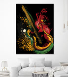 Electric guitar Grunge by Desi Setyoningrum on GIANT ART - black vector illustration