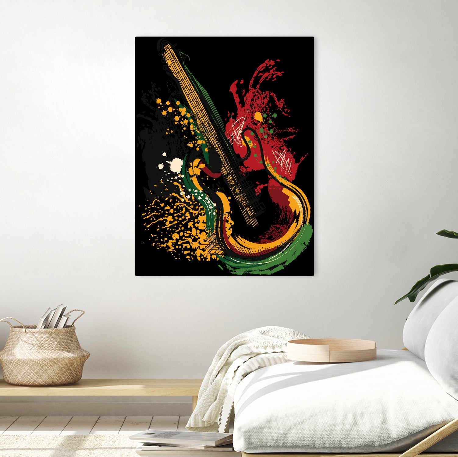 Electric guitar Grunge by Desi Setyoningrum on GIANT ART - black vector illustration