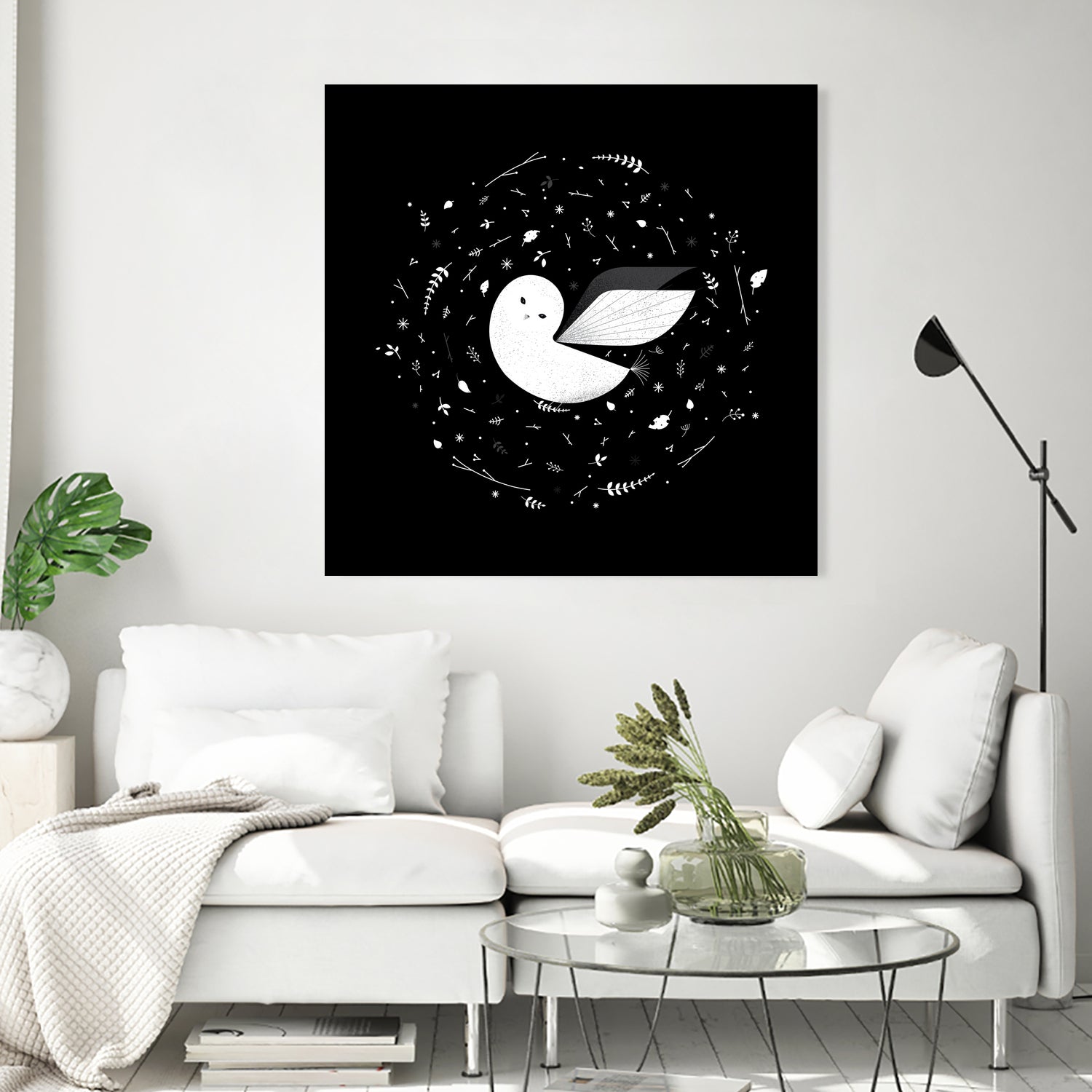 White Owl by Medina Krluch on GIANT ART - white vector illustration