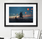 Sky Lanterns by Ling Wang on GIANT ART - blue digital painting