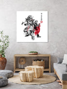 Brotherhood Sumi-e by Antonio Camarena on GIANT ART - white digital painting
