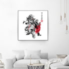 Brotherhood Sumi-e by Antonio Camarena on GIANT ART - white digital painting