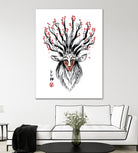 The Deer God Sumi-e by Antonio Camarena on GIANT ART - white digital painting