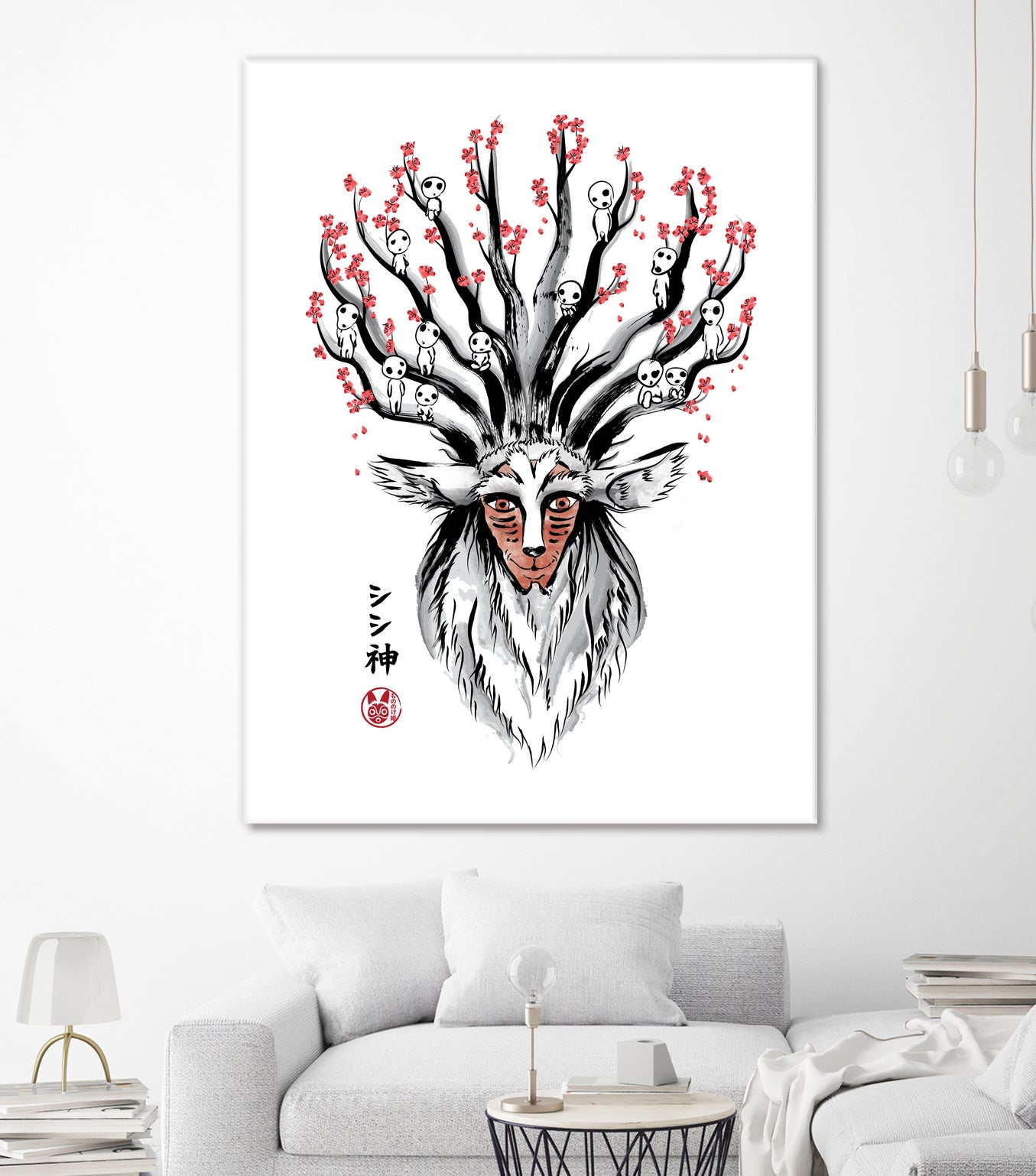 The Deer God Sumi-e by Antonio Camarena on GIANT ART - white digital painting