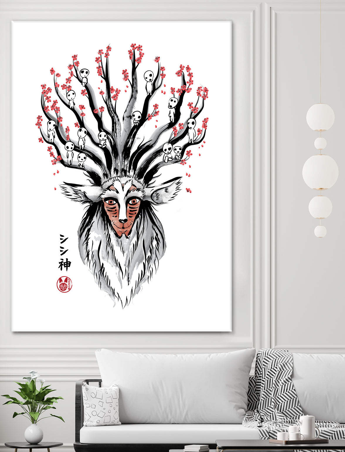 The Deer God Sumi-e by Antonio Camarena on GIANT ART - white digital painting