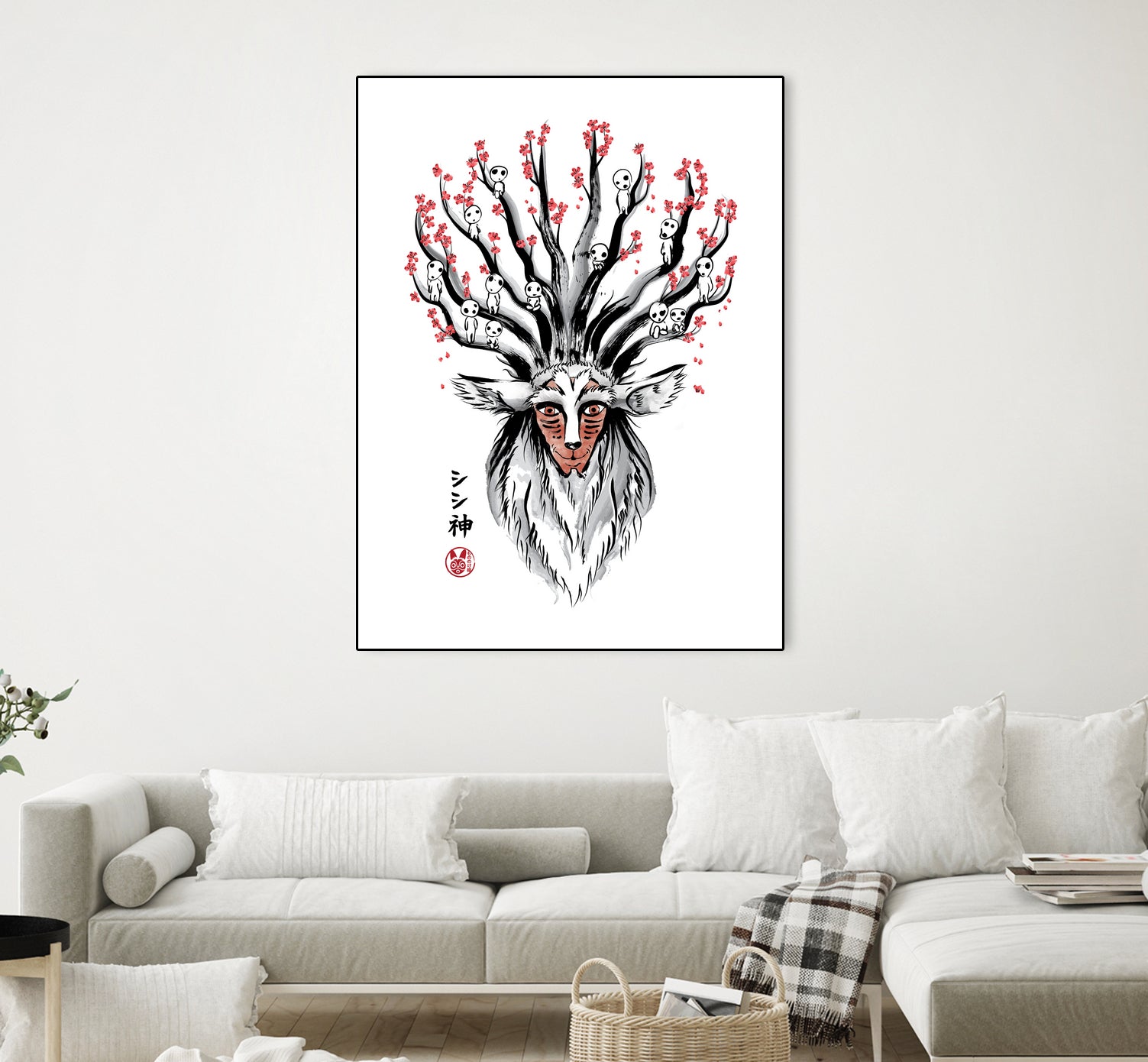 The Deer God Sumi-e by Antonio Camarena on GIANT ART - white digital painting