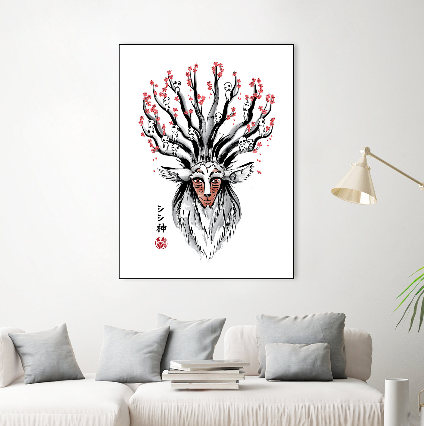 The Deer God Sumi-e by Antonio Camarena on GIANT ART - white digital painting