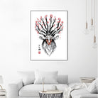 The Deer God Sumi-e by Antonio Camarena on GIANT ART - white digital painting