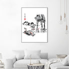 Battle in the Snow sumi-e by Antonio Camarena on GIANT ART - white digital painting