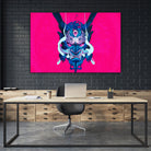 Oni Demon Mask Samurai by Edo Agus Setiawan on GIANT ART - pink photo illustration