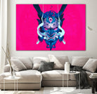 Oni Demon Mask Samurai by Edo Agus Setiawan on GIANT ART - pink photo illustration