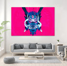 Oni Demon Mask Samurai by Edo Agus Setiawan on GIANT ART - pink photo illustration