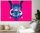 Oni Demon Mask Samurai by Edo Agus Setiawan on GIANT ART - pink photo illustration