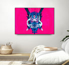 Oni Demon Mask Samurai by Edo Agus Setiawan on GIANT ART - pink photo illustration