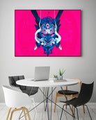 Oni Demon Mask Samurai by Edo Agus Setiawan on GIANT ART - pink photo illustration