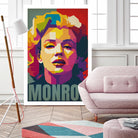 Marilyn Monroe Pop Art by Adam Khabibi on GIANT ART - red digital drawing