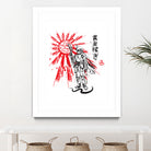 Mandalorian Warrior sumi-e by Antonio Camarena on GIANT ART - white digital painting