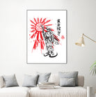 Mandalorian Warrior sumi-e by Antonio Camarena on GIANT ART - white digital painting