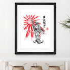 Mandalorian Warrior sumi-e by Antonio Camarena on GIANT ART - white digital painting