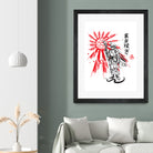 Mandalorian Warrior sumi-e by Antonio Camarena on GIANT ART - white digital painting