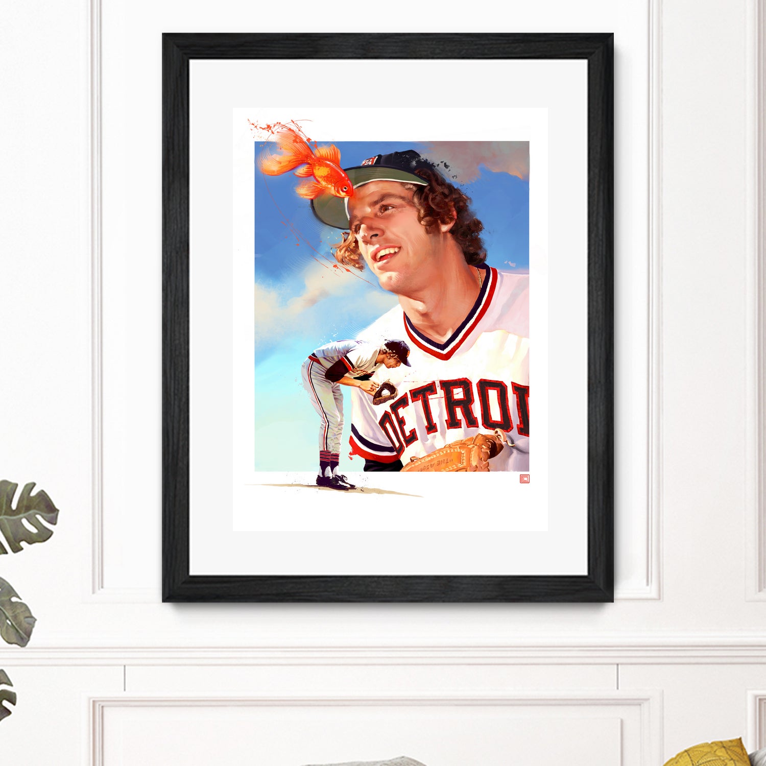 Mark Fidrych by Claudia Labarca on GIANT ART - orange digital painting