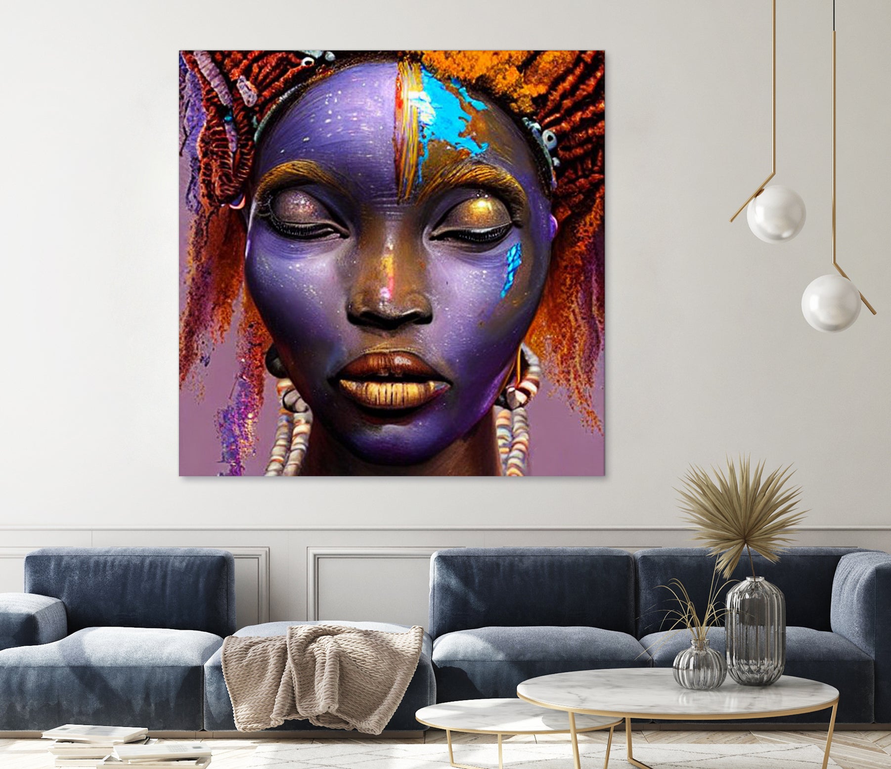 African by Faruk Soyarat on GIANT ART - blue digital painting