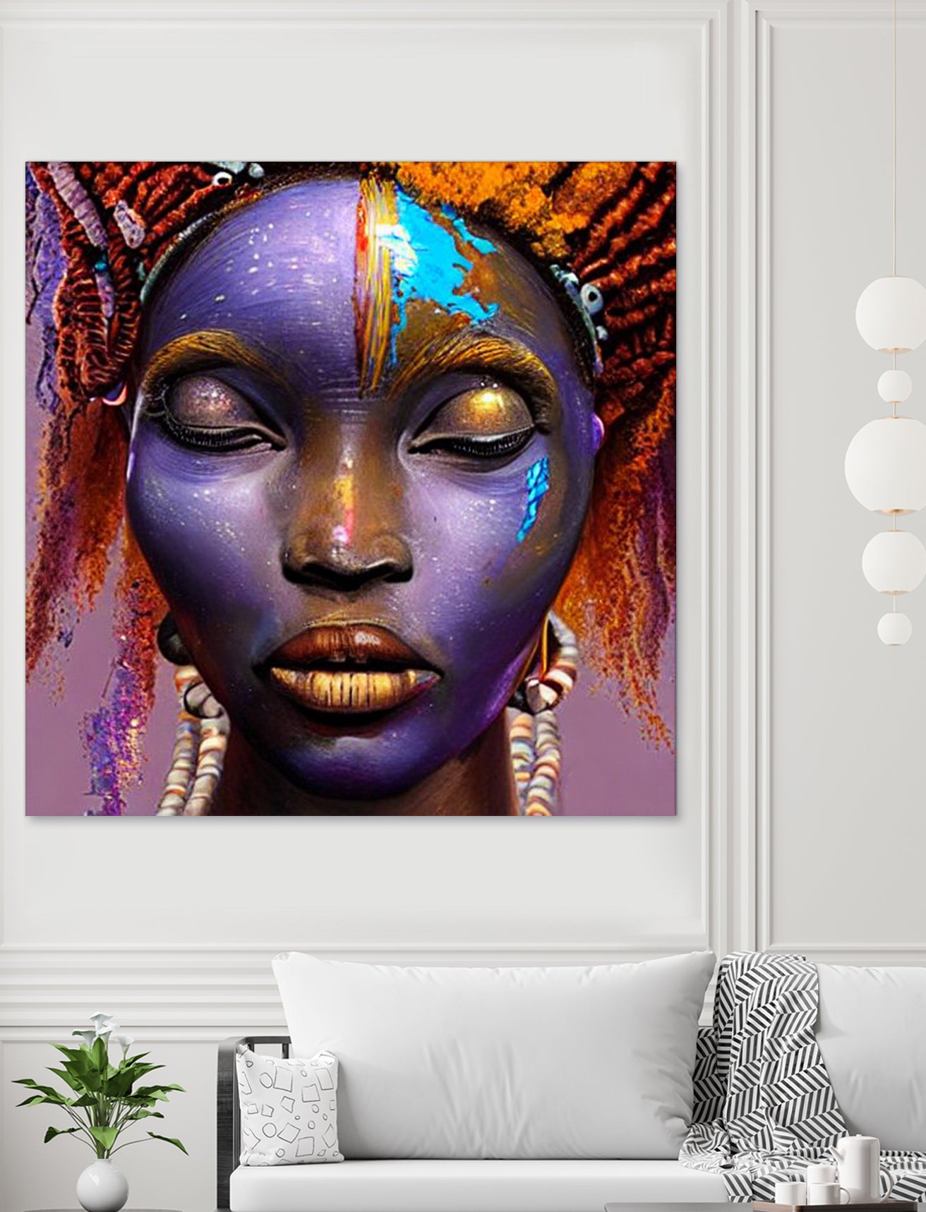 African by Faruk Soyarat on GIANT ART - blue digital painting