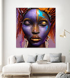 African by Faruk Soyarat on GIANT ART - blue digital painting