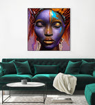 African by Faruk Soyarat on GIANT ART - blue digital painting