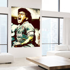 MARADONA SOCCER SPORT by MAX HARD on GIANT ART - orange vector illustration