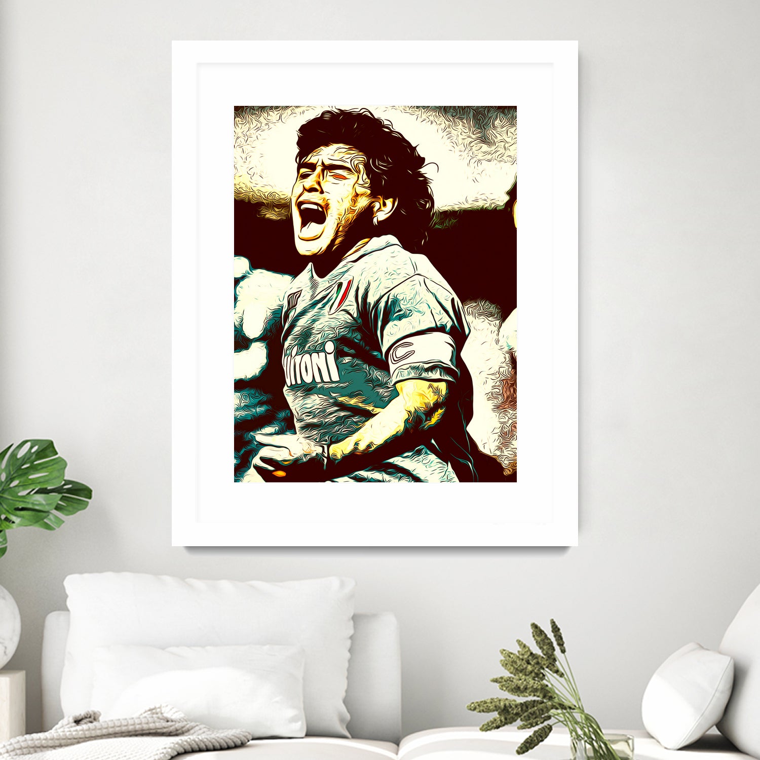 MARADONA SOCCER SPORT by MAX HARD on GIANT ART - orange vector illustration