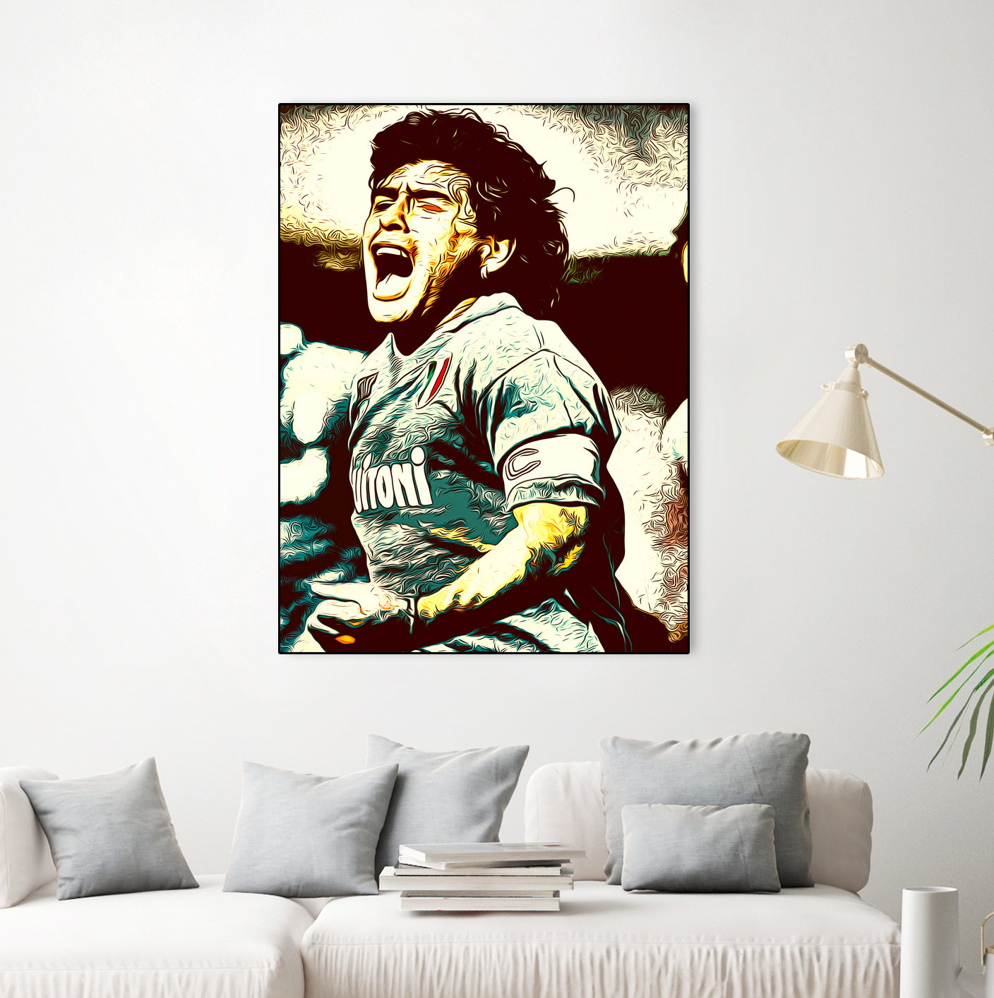 MARADONA SOCCER SPORT by MAX HARD on GIANT ART - orange vector illustration