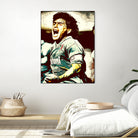 MARADONA SOCCER SPORT by MAX HARD on GIANT ART - orange vector illustration