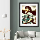 MARADONA SOCCER SPORT by MAX HARD on GIANT ART - orange vector illustration