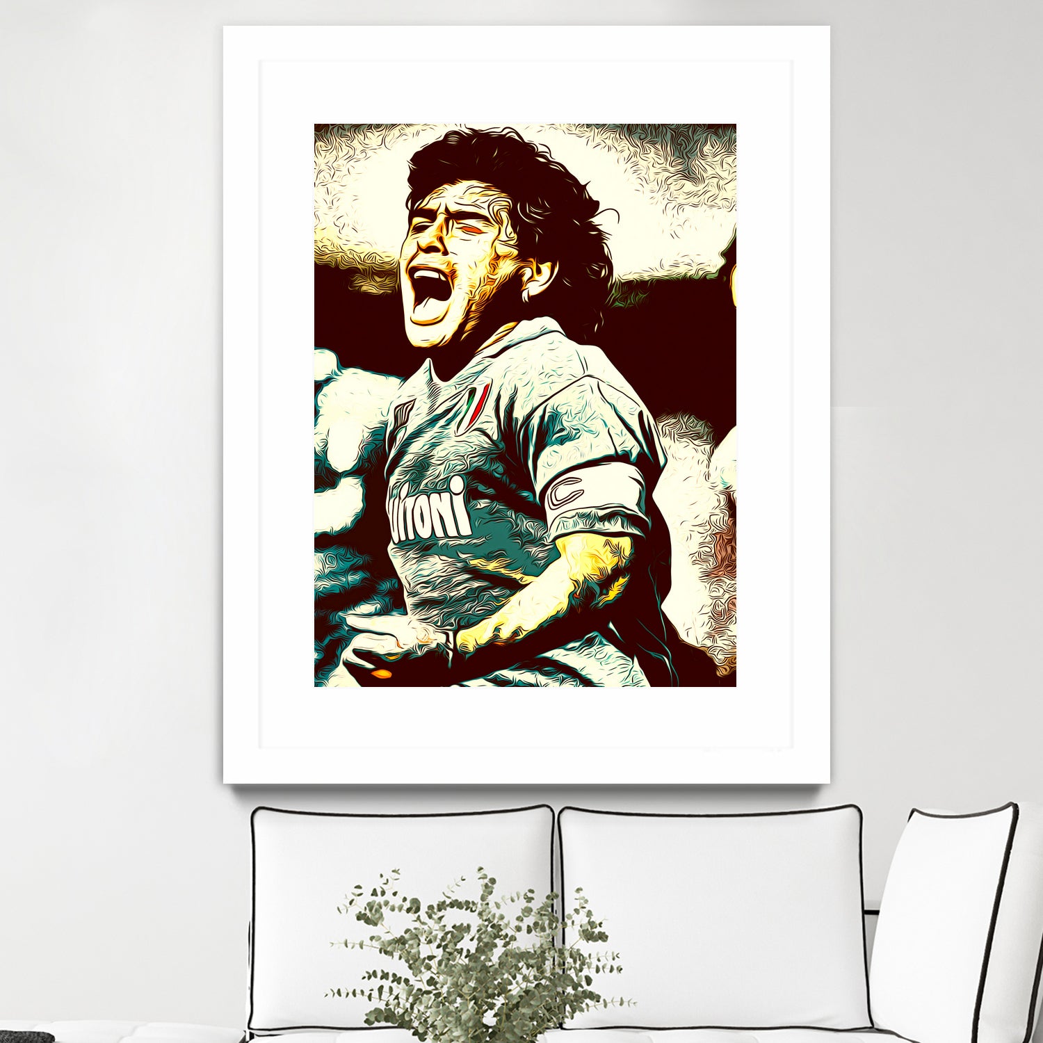 MARADONA SOCCER SPORT by MAX HARD on GIANT ART - orange vector illustration