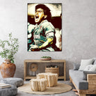 MARADONA SOCCER SPORT by MAX HARD on GIANT ART - orange vector illustration